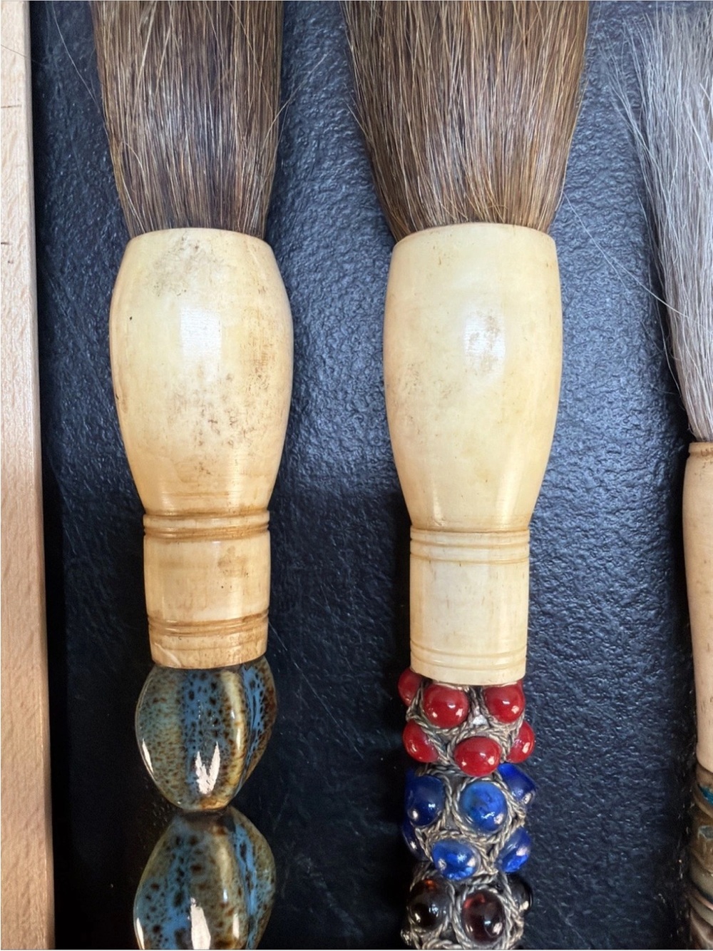 Antique GORGEOUS Asian Decorative Calligraphy Brushes - Picture 8 of 16